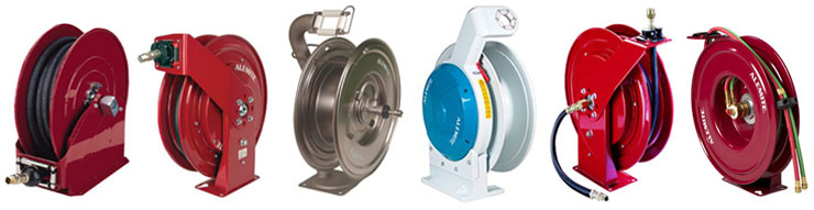 Alemite reels for water, air, oil and greases